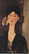 Amedeo Modigliani Beatrice Hasting in Front of a Door (mk39) France oil painting artist